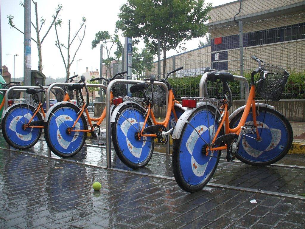 Sistema de bicicletas publicas en Valladolid, España. 
